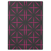 ASHA ~ Zwart en Roze ontwerp Klembord (Achterkant)