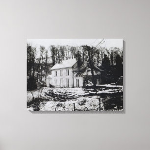 Asham House bij Beddingham in East Sussex Canvas Afdruk