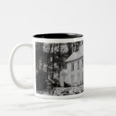 Asham House bij Beddingham in East Sussex Tweekleurige Koffiemok (Links)