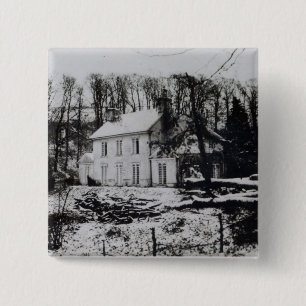 Asham House bij Beddingham in East Sussex Vierkante Button 5,1 Cm