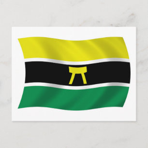 Ashanti-mensen Vlag Ansichtkaart Briefkaart