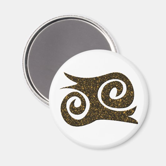 Ashanti Symbol Mut Adinkra Magneet (Voorkant / Achterkant)