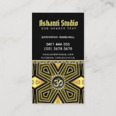 Ashanti Yoga Black Gold Deco Visitekaartje (Achterkant)
