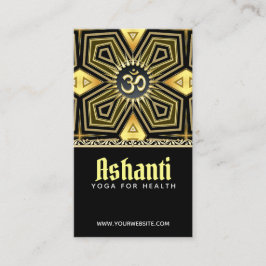 Ashanti Yoga Black Gold Deco Visitekaartje