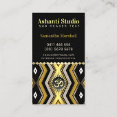 Ashanti Yoga Stylish Black Gold Visitekaartje (Achterkant)