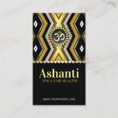 Ashanti Yoga Stylish Black Gold Visitekaartje (Voorkant)