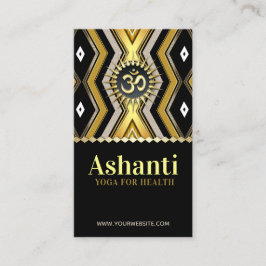 Ashanti Yoga Stylish Black Gold Visitekaartje