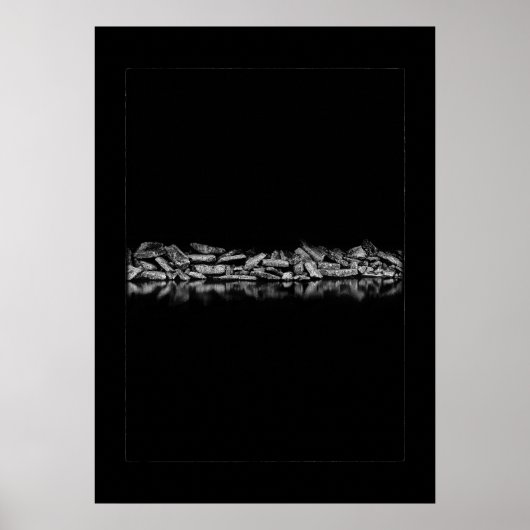Ashbridges Bay Breakwall nr. 1 met rand Poster (Voorkant)