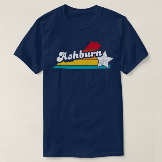 Ashburn Virginia  Verdrietig Souvenir T-shirt (Design voorkant)