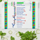 Ashby Canal Route UK Waterways Green Theedoek (Gevouwen)