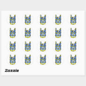 ASHBY Family Crest Ronde Sticker (Vel)
