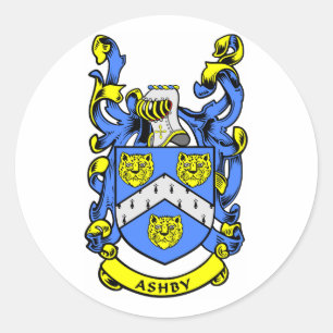 ASHBY Family Crest Ronde Sticker