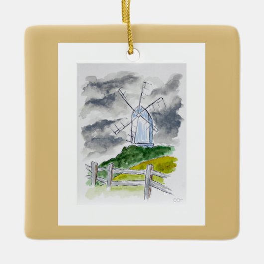 Ashcombe Mill kerstversiering Keramisch Ornament (Voorkant)