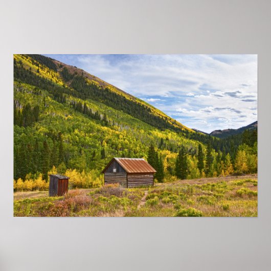 Ashcroft, Colorado Ghost Town-hut Poster (Voorkant)