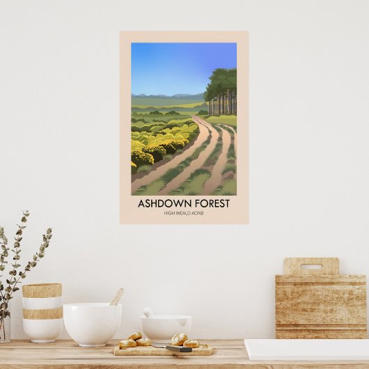 Ashdown Forest Reisposter Poster (Keuken)