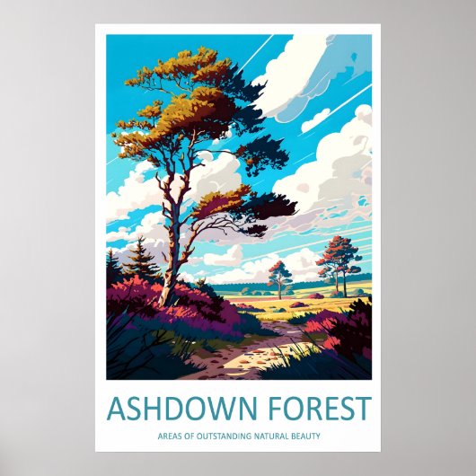 Ashdown Forest Reisprint Muurkunst Ashdown Poster (Voorkant)