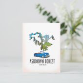 ashdown forest sussex kaart reisposter kaart (Staand voorkant)