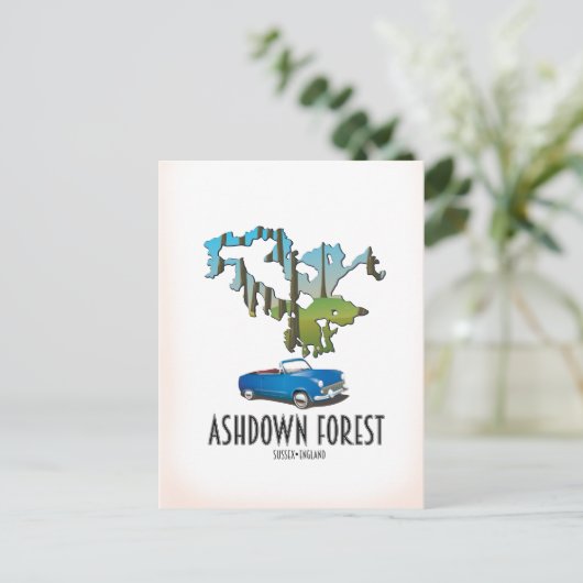 ashdown forest sussex kaart reisposter kaart (Staand voorkant)