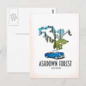 ashdown forest sussex kaart reisposter kaart (Voorkant / Achterkant)