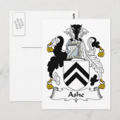 Ashe Family Crest Briefkaart (Voorkant / Achterkant)