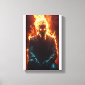 Ashen Amidst Flames - Dramatische en vurige kunst Canvas Afdruk (Voorkant)