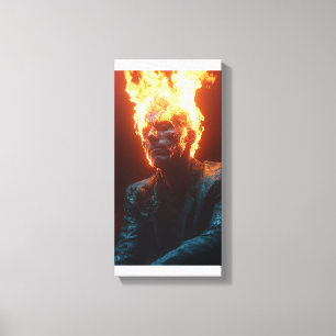 Ashen Amidst Flames - Dramatische en vurige kunst Canvas Afdruk