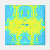 ASHER ~ Blue en Yellow ~ Magneet (Voorkant)