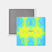 ASHER ~ Blue en Yellow ~ Magneet (Voorkant / Achterkant)