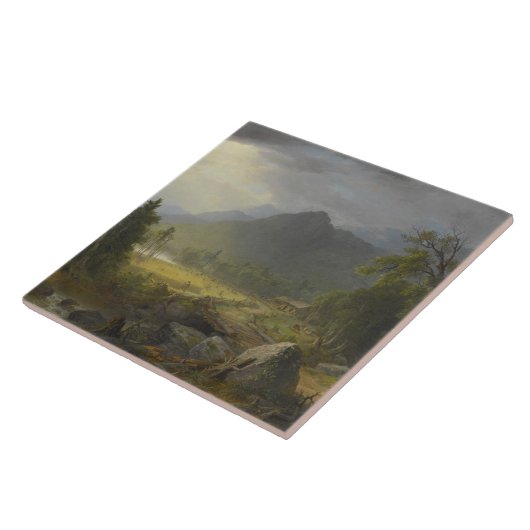 Asher Brown Durand - De eerste oogst Tegeltje (Zijkant)