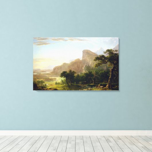 Asher Brown Durand Landscape Thanatopsis Canvas Afdruk (Insitu (Houten vloer))