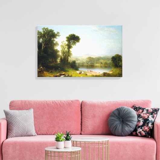 Asher Brown Durand Pastoral Landscape Canvas Afdruk (Insitu (Woonkamer))