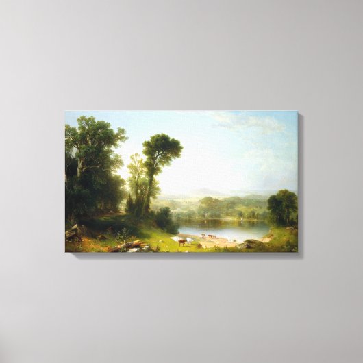 Asher Brown Durand Pastoral Landscape Canvas Afdruk (Voorkant)