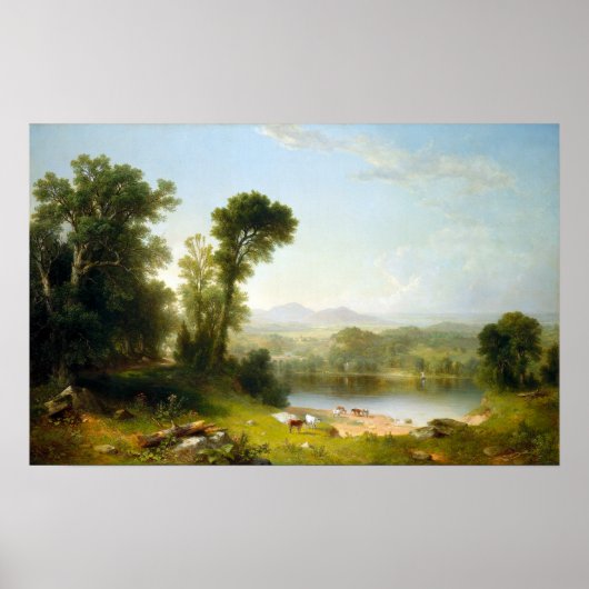 Asher Brown Durand Pastoral Landscape Poster (Voorkant)