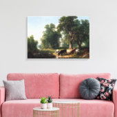 Asher Brown Durand Summer vanmiddag Canvas Afdruk (Insitu (Woonkamer))