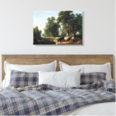 Asher Brown Durand Summer vanmiddag Canvas Afdruk (Insitu (Slaapkamer))