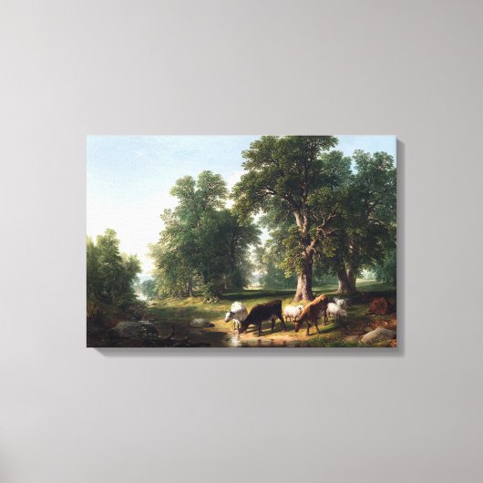 Asher Brown Durand Summer vanmiddag Canvas Afdruk (Voorkant)