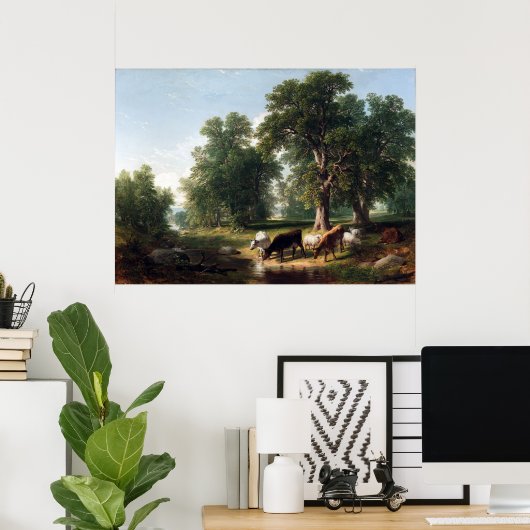 Asher Brown Durand Summer vanmiddag Poster (Thuiskantoor)