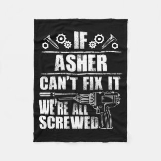 Asher Cadeau Naam Fix Funny Verjaardag Persoonlijk Fleece Deken