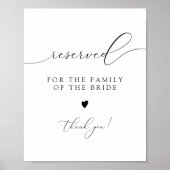 ASHER Calligrafie gereserveerd voor de familie van Poster (Voorkant)
