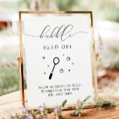 ASHER Calligraphy Bubble Send Off Weduwen Sign Poster