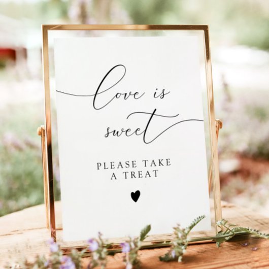 ASHER Calligraphy Love is Sweet Dessert Table Poster