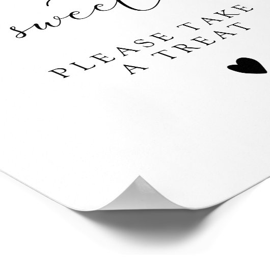 ASHER Calligraphy Love is Sweet Dessert Table Poster (Hoek)