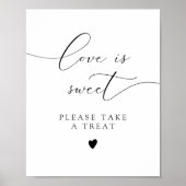 ASHER Calligraphy Love is Sweet Dessert Table Poster (Voorkant)