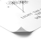 ASHER Calligraphy Weddenschap Sparkler Verzenden w Poster (Hoek)
