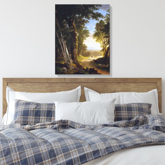 Asher Durand the Beeches Canvas Afdruk (Insitu (Slaapkamer))