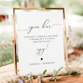 ASHER Elegant Calligraphy Open Bar Drink Poster