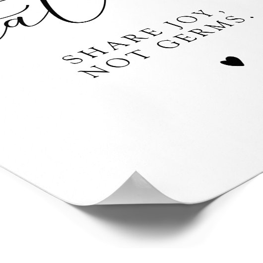 ASHER Elegant Calligraphy Sanitizing Station Sign. Poster (Hoek)