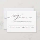 ASHER Elegant Calligraphy Script RSVP Card Kaart (Voorkant)