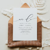 ASHER Elegant Calligraphy Script we Weduwen Kaart