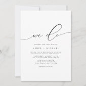 ASHER Elegant Calligraphy Script we Weduwen Kaart (Voorkant)